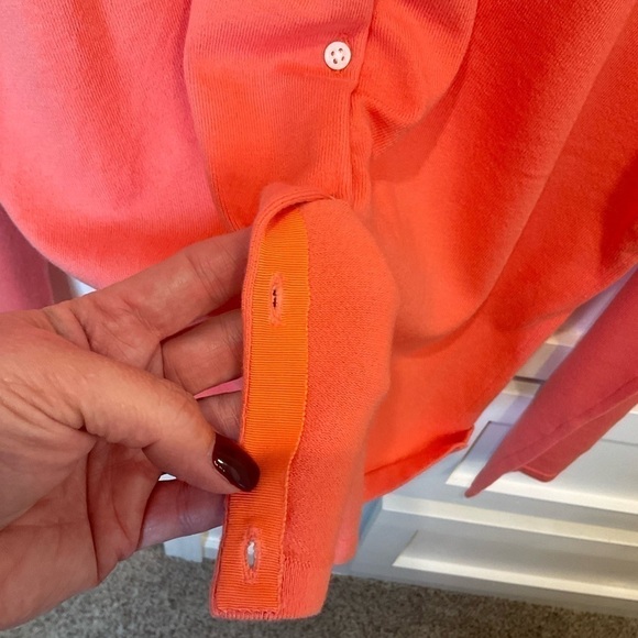 Lilly Pulitzer orange lightweight cardigan - Picture 5 of 6